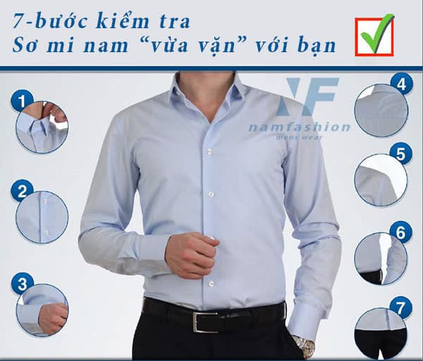 7-bước kiểm tra sơ mi nam vừa vặn với bạn