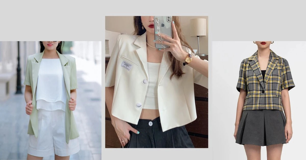 Áo blazer cộc tay