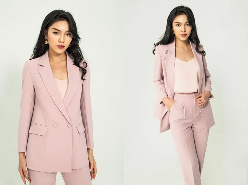 Áo blazer nữ Derose màu hồng