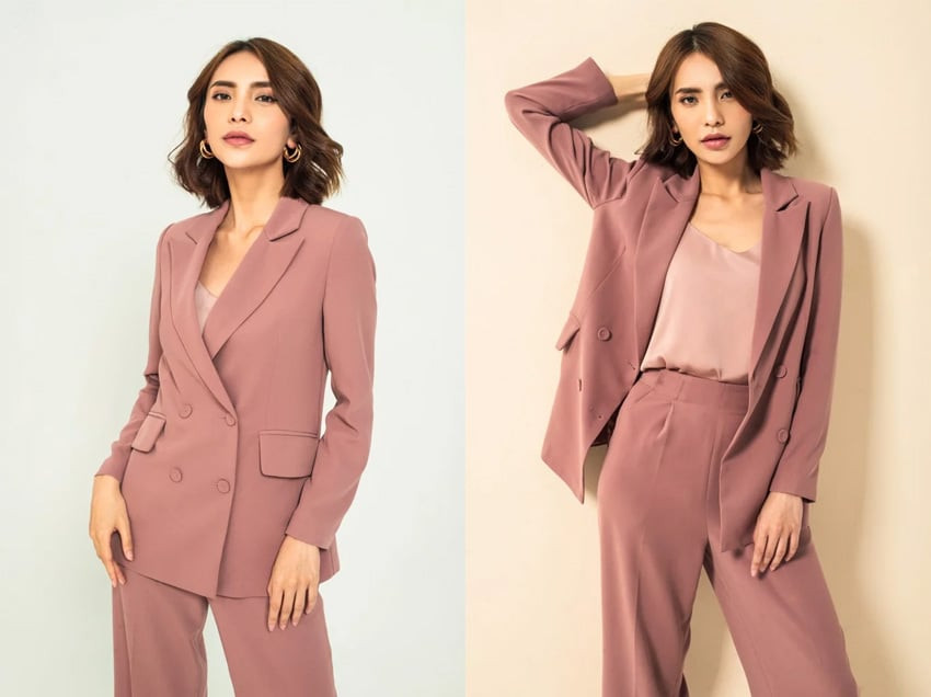 Áo blazer nữ Juliette màu mận chín