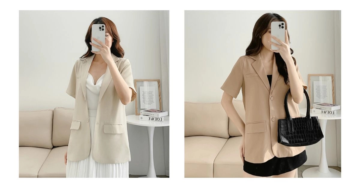 Cách phối đồ với áo blazer cộc tay cho nàng “hack” diện mạo