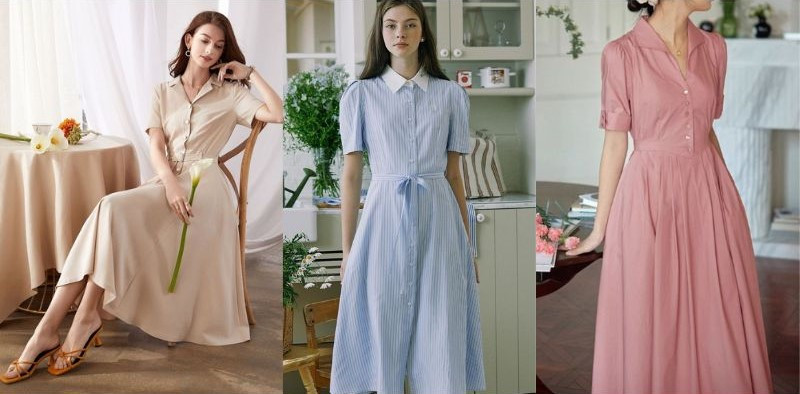 Đầm sơ mi là món item thanh lịch của style vintage