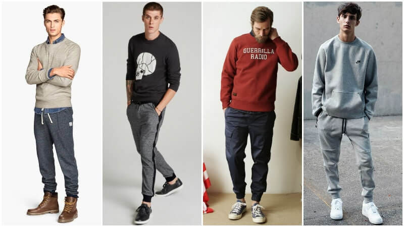 Phối đồ áo sweater với quần jogger