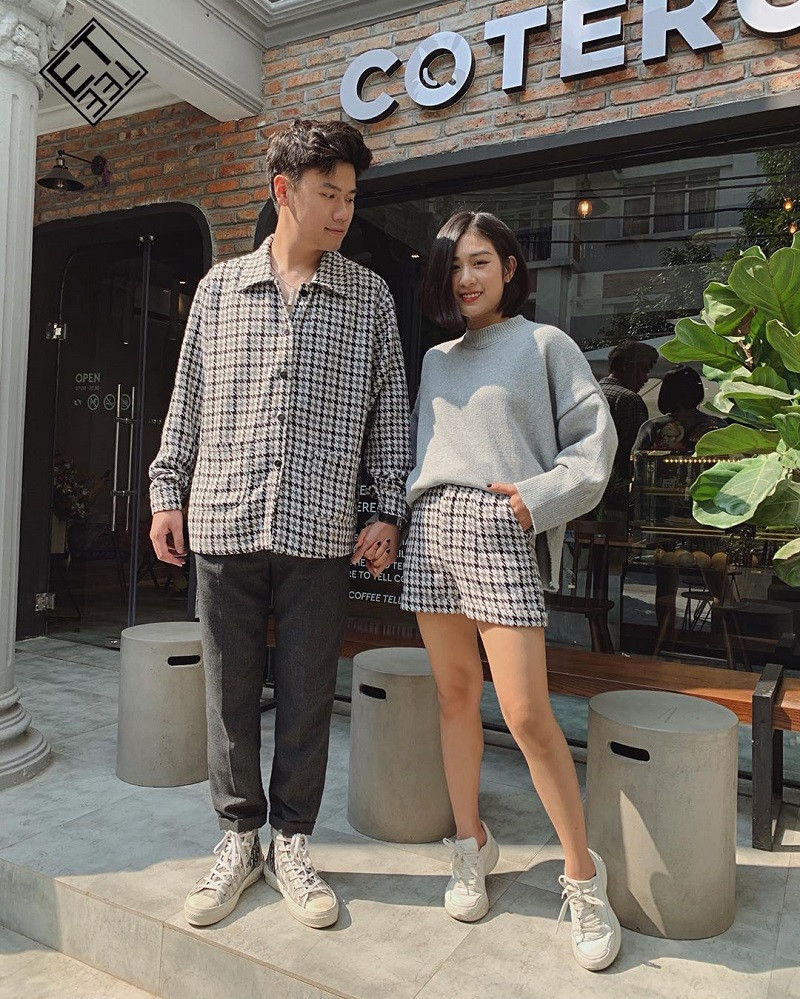 Sweater kết hợp quần short dạ