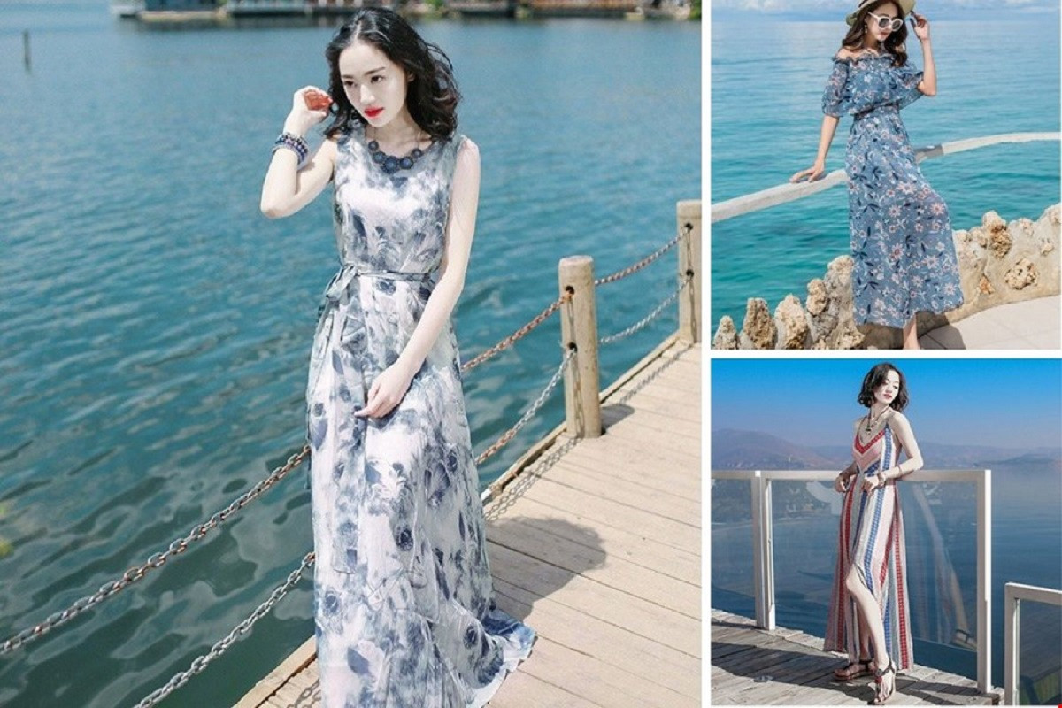 Váy maxi bồng bềnh