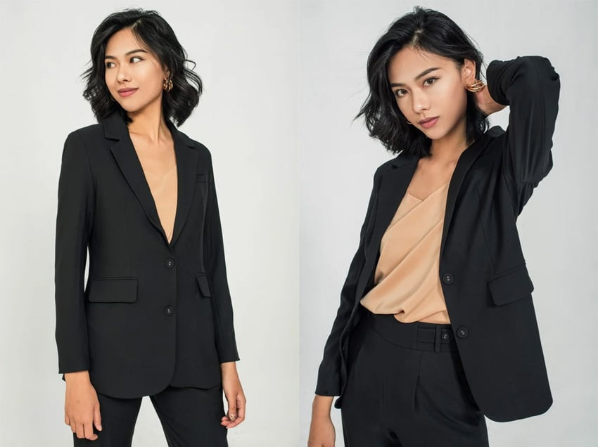 Vest Blazer Đen