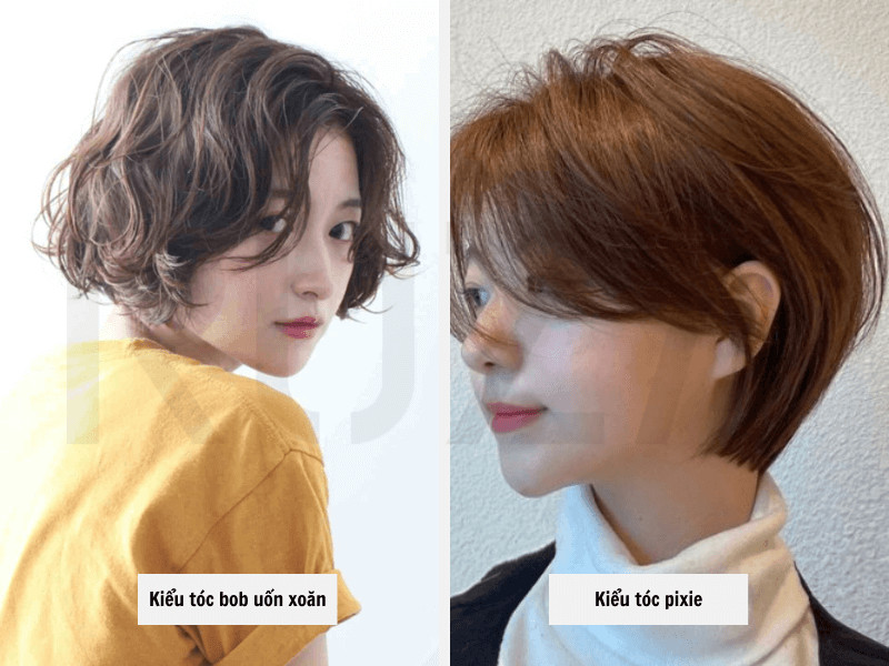 Kiểu tóc bob uốn xoăn