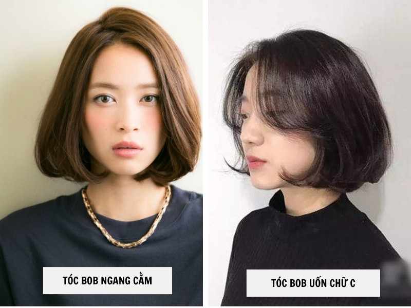 Tóc bob ngang cằm - Tóc bob uốn chữ C