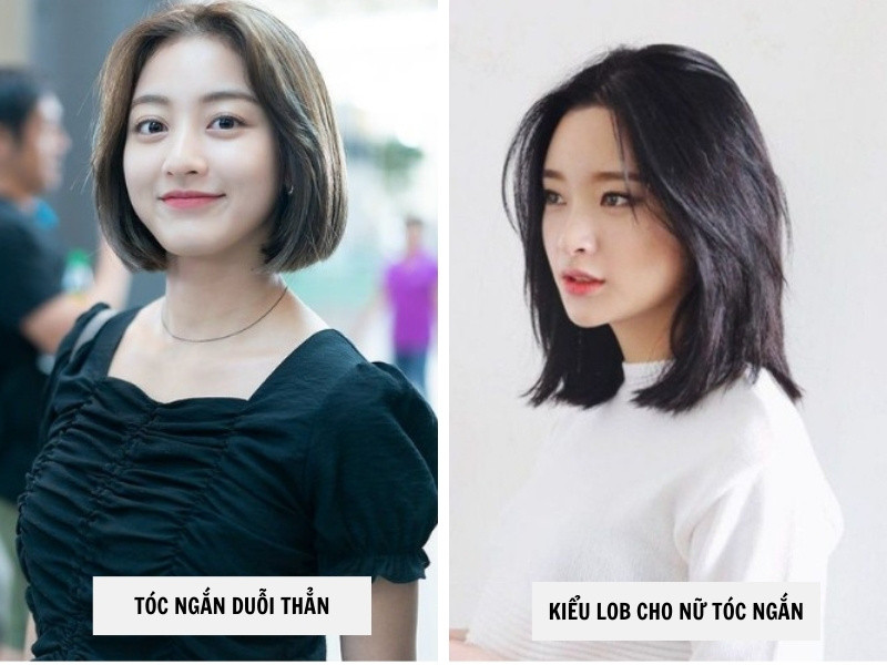 Tóc ngắn đuôi thẳng - Kiểu lob cho nữ tóc ngắn 