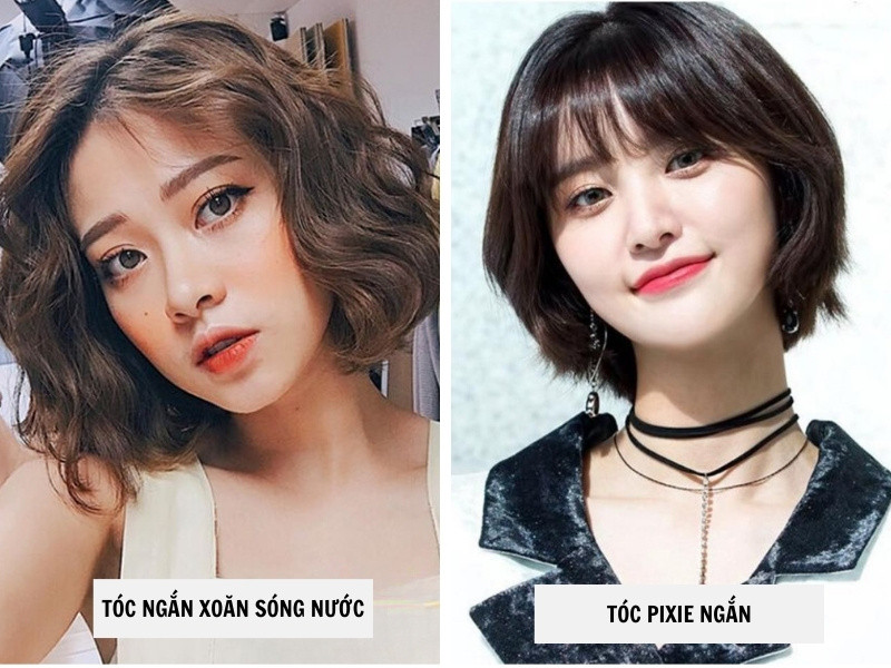 Tóc ngắn xoăn sóng nước - Tóc Pixie ngắn