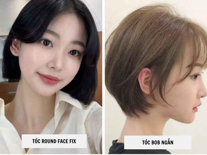 Tóc Round Face Fix - Tóc bob ngắn