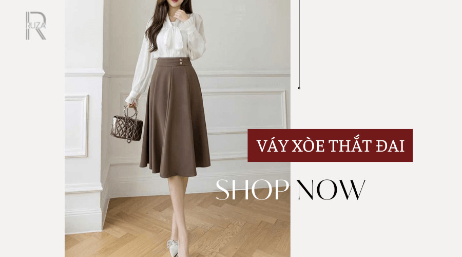 Váy Xòe Công Sở Dài