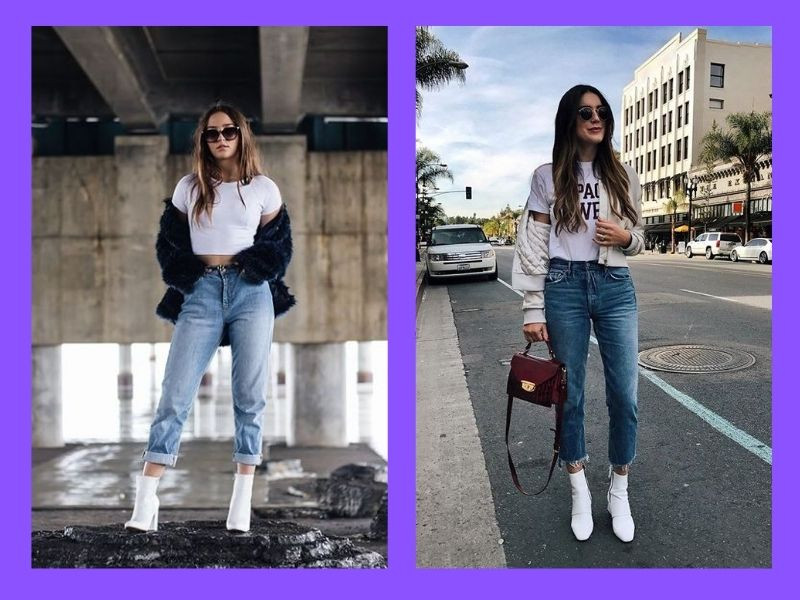 10+ cách phối đồ với boot trắng – kem – be cực xinh cho nàng