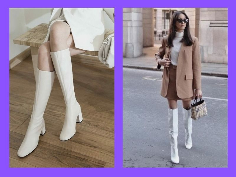 10+ cách phối đồ với boot trắng – kem – be cực xinh cho nàng