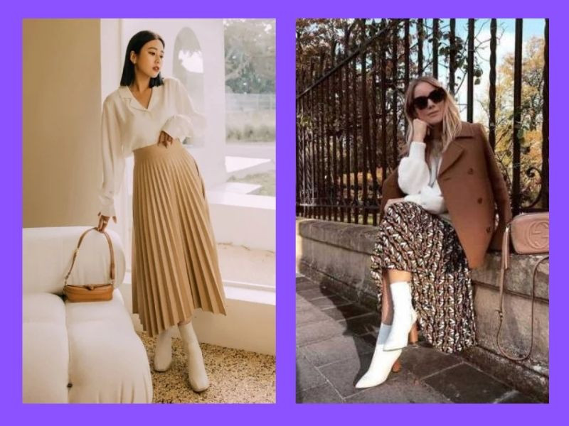 10+ cách phối đồ với boot trắng – kem – be cực xinh cho nàng