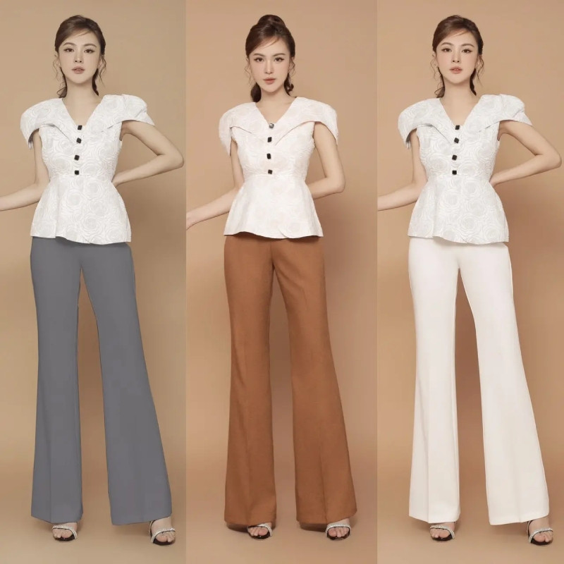 Áo peplum là gì? Hướng dẫn cách phối đồ với váy, áo dáng peplum