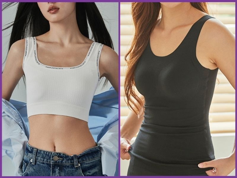Hướng dẫn nàng cách mặc áo ba lỗ nữ có đệm ngực chuẩn nhất